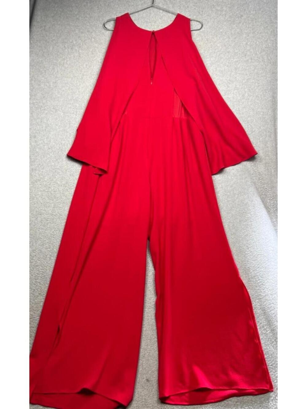 London Times Wide Leg Jumpsuit Womens Plus 16W Event Wedding Minimalist Simple